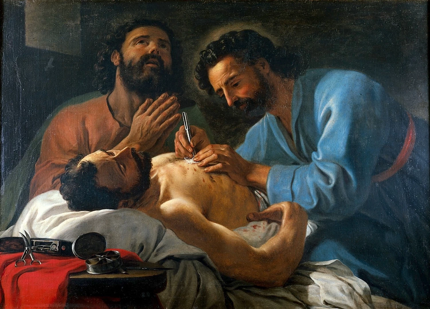 SS. Cosma e Damiano medicano una ferita al petto